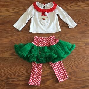 Mud Pie baby girl Christmas outfit